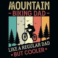 montaña andar en bicicleta gráficos camiseta diseño vector