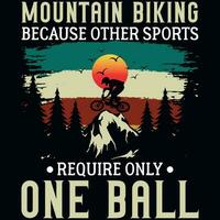 Mountain biking graphics tshirt design vector