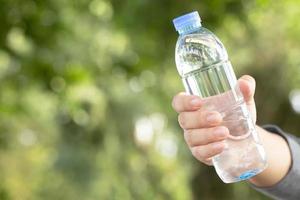 Cool drinking water to quench your thirst, relax in the hot weather. photo