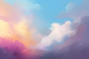 a color pastel of a sky with cloud in the foreground wallpaper photo