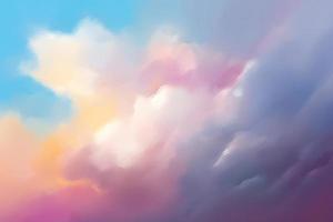 a color pastel of a sky with cloud in the foreground wallpaper photo
