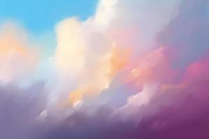 a color pastel of a sky with cloud in the foreground wallpaper photo