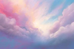 a color pastel of a sky with cloud in the foreground wallpaper photo