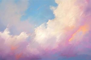 a color pastel of a sky with cloud in the foreground wallpaper photo