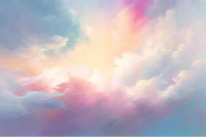 a color pastel of a sky with cloud in the foreground wallpaper photo