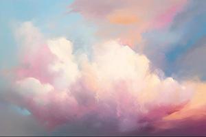 a color pastel of a sky with cloud in the foreground wallpaper photo