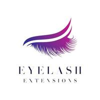 Beautiful and luxurious and modern woman's eyelashes and eyebrows logo design. Logo for business, beauty salon, makeup, eyelash shop. vector