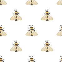 Seamless pattern with bees. Suitable for textile, fabric, wallpaper, wrapping vector