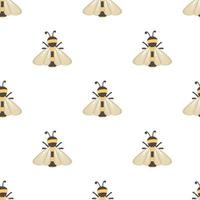 Seamless pattern with bees. Suitable for textile, fabric, wallpaper, wrapping vector