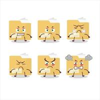 File folder cartoon character with various angry expressions vector