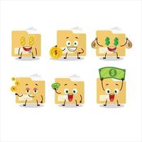 File folder cartoon character with cute emoticon bring money vector