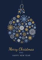 alegre Navidad y contento nuevo año festivo diseño para saludo tarjetas vector