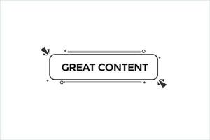 great content vectors.sign label bubble speech great content vector