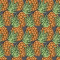 Pineapple seamless pattern vector