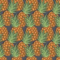 Pineapple seamless pattern vector