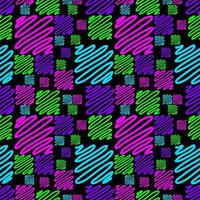 Bright neon. Hand drawn seamless pattern vector