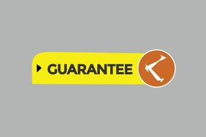 guarantee vectors.sign label bubble speech guarantee vector