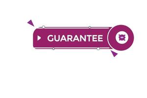 guarantee vectors.sign label bubble speech guarantee vector