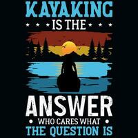 Kayaking graphics tshirt design vector