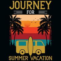 Summer surfing typography graphics tshirt design vector