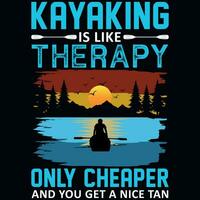 Kayaking graphics tshirt design vector