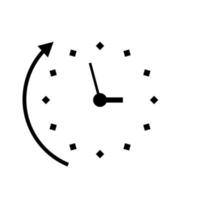 Clock countdown icon in flat style. Time chronometer vector illustration on white isolated background.  Clock business concept.