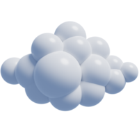 blanco 3d nubes.dibujos animados mullido nubes icono. 3d hacer ilustración. png