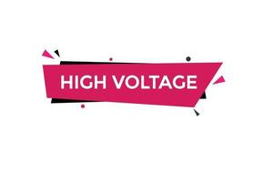 high voltage vectors.sign label bubble speech high voltage vector