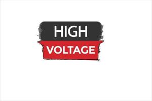 high voltage vectors.sign label bubble speech high voltage vector