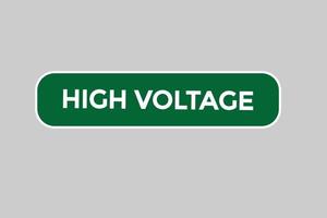 high voltage vectors.sign label bubble speech high voltage vector