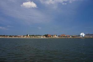 summer view of the Polish city of Puck from the Baltic Sea photo