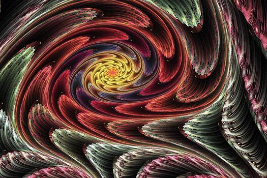 3D rendering abstract digital background. Pattern for textile and design.Fractal a never-ending pattern. Abstract Computer generated Fractal design photo