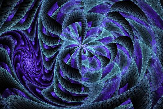 3D rendering abstract digital background. Pattern for textile and design.Fractal a never-ending pattern. Abstract Computer generated Fractal design photo