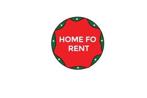 home for rent vectors.sign label bubble speech home for rent vector