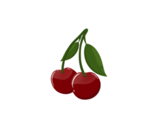 Red cherry on a transparent background png