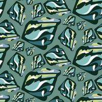 Seamless pattern with colorful fabulous gemstone crystals. Precious stones, crystals, diamonds. Vector background. Printing on textiles and paper cartoon drawings. Gift wrapping. Labradorite for sleep