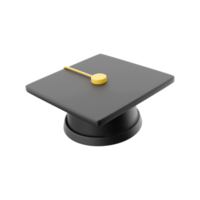 3D rendering of a university graduation cap. 3d illustration icon isolated. 3D rendering release cap icon png