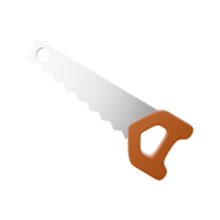 3D rendering Hand saw in. 3d render hand saw, icon. png