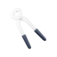 3D rendering of a technical electrical cutting pliers. 3d rendering cutting plier icon. png