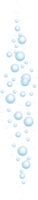 Underwater bubbles of fizzing soda. Streams of air. Dissolving tablets. Realistic oxygen pop in effervescent drink. Blue sparkles png