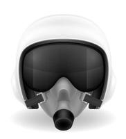 modern pilot helmet for a fighter or combat helicopter vector illustration isolated on white background