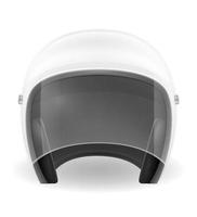 old motorcyclist helmet for driving a motorbike vector illustration isolated on white background