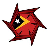 East Timor flag icon, illustration of national flag design with elegance concept vector