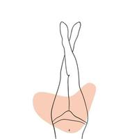 Hand-drawn woman legs. Body wellness and care. Simple vector Illustration in sketch style.