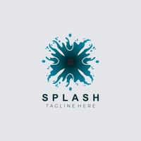 Splash Liquid Juice Water Drink Logo design vector template.