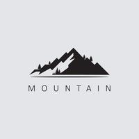 plantilla de diseño de logotipo de montaña negra vector