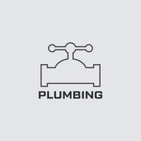 Plumbing logo vector icon illustration design