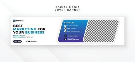 Modern creative social media linkedin cover banner ad design vector