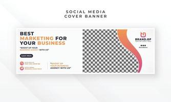 moderno creativo social medios de comunicación gorjeo cubrir y web bandera diseño vector