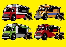 food truck set vector